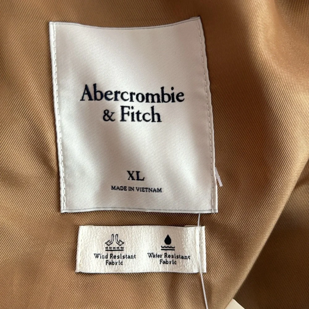 NWT ABERCROMBIE CROPPED TRENCH COAT - Picture 3 of 3